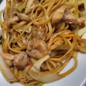Nouilles sautées aux poulets